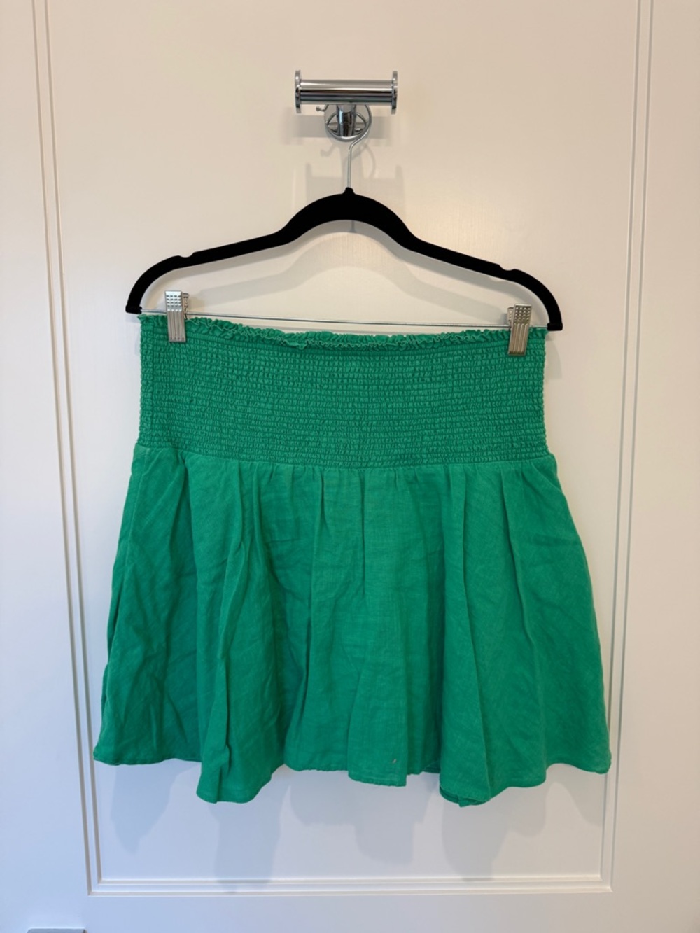 J. Crew 100% Linen Green Skirt Large